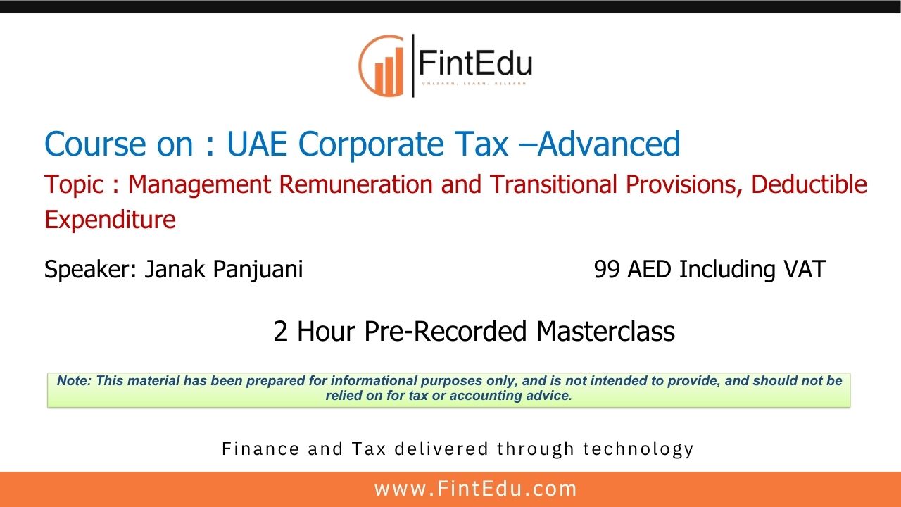 Management Remuneration and Transitional Provisions, Deductible Expenditure